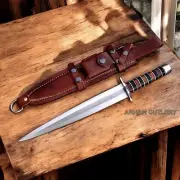 17" Handmade D2 Steel Blade Viking Troll-Burster Toothpick Queen Knife | Camping
