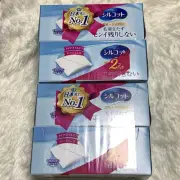 Japan Cotton Facial Puffs Unicharm Silcot Velvet Touch Smooth 82 Puffs Pack of 4