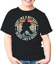 [Generic] Ice Hockey Goalie Drop Like A Butterfly Block Like A Beast Field Ice Player Fans Unisex Kids Shirt