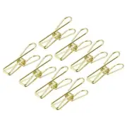 Tablecloth Clips, 32mm Carbon Steel Clamps for Fixing Table Cloth, Gold 8 Pcs