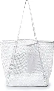 [TVQJGTYL] RDCXKVTO European and American Style Casual Large Capacity Tote Bag with Small Hole Shape Beach Bag for Women, Single Shoulder Handbag, Pocket Bag