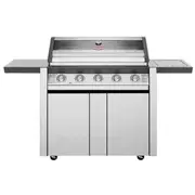 BeefEater 1600 Series 5 Burner BBQ & Trolley with Side Burner - Stainless Steel