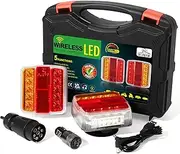 Waterproof Wireless LED Rear Lights with Magnet 12 V 24 V Bluetooth LED Rear Lights Set for Trailer, Tractor, Truck, ECE R10 EMC Approved, Wireless LED Magnetic Battery Rear Lights Pendant