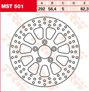TRW Lucas Brake disc MST501, rigid