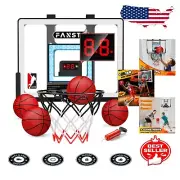 Fun Mini Basketball Hoop for Kids - Indoor Play with 2 Game Modes, 4 Balls