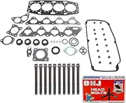 DNJ HGB119 Cylinder Head Set with Head Bolt Kit For 1992-1996 for Eagle Summit 1.8L 1834cc 112cid L4 SOHC