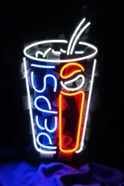 11"x16" Pepsi Coke Cup Neon Sign Shop Wall Window Bar Glass Light