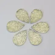 25 Flatback Resin Glitter Rhinestone Teardrop Cabochons 19X28mm Flatback Charms