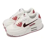 NIKE 耐吉 休閒鞋 AIR MAX 90 LV8 SE 女鞋 米白 粉 情人節 皮革 拼接 氣墊 厚底 FZ5164-133