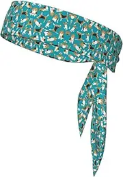 Dogs (2) Sports Strap Double-Sided Headscarf Men's Bow Tie Sports Headscarf Running Yoga Exercise Headband