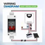 Solar Panel Disconnect Switch, CGELE32A DC 500V Breaker Box PV Disconnect Switch with IP65 Waterproof Box As Shown