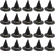 Kisangel 20pcs Hats for Halloween Party Decorations Chic Dollhouse Accessories Cute Miniature Witch Caps for Projects and Festive Bottle Decor