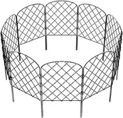 Lmyit Dog Fence Outdoor for Yard | Fence for Garden - 10X Heavy-Duty Wire Mesh Gate for Privacy Trellis Flower Bed, Self-Standing Anti-Climb Pet Barrier for Yard Backyard Patio