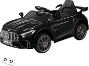 Mazam Kids Ride On Car with Remote Control Mercedes-Benz AMG GTR Licensed Electric Toy Car Black