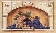 30 x 18 Mural Ceramic Grape Arc Backsplash Tile #110