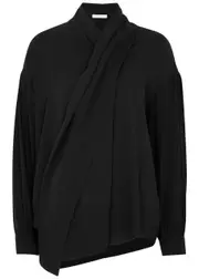 The Row Darnelle Draped Silk Blouse - Black - 6 (UK10 / S) 6 (UK10 / S)