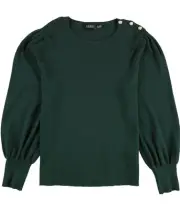 Ralph Lauren Womens Puff Sleeve Pullover Sweater, Green, Plus Size, 3X