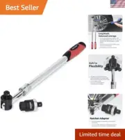 1/2 Inch Drive Breaker Bar Chrome Vanadium Steel 24.5 Inch Long Flex Head