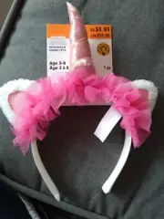 Light Up Unicorn Horn Headband Headwear Glitter Ears Lights costume play New