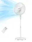 16'' Pedestal Remote Control Oscillating Stand Up Fan 7-Hour Timer, 3-Speed, ...