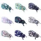 Ponytail Holder Surgical Scrub Caps Adjustable Turban Hats Women & Men