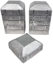 10 x 40 x 40mm SQUARE POST TUBE END CAP Galvanised Steel Fence pool gate Bulk