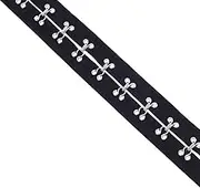 2 Yards Pair Hook and Eye Trim 1" Spacing Cotton Tape Ribbon for Sewing Quilting Corset Bra Dresses Bridal Costumes (Black)