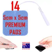 TENS EMS ELECTRODE PADS - 5cm x 5cm x 14 BLUE PREMIUM PADS