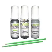 Touch-up Paint Set Suitable for Mercedes, 761 Polarsilber + Clear Coat + Primer