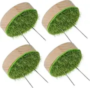 CIMAXIC Wooden Base Felt Doll Display Stand 4pc Crochet Doll Stand for Showcase Needle Felting Accessories Rack
