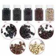 5mm Silicone Lined Micro Link Rings Micro Beads for Human Hair Extensions Tools