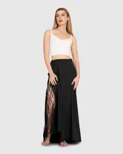 [Belle & Bloom] California Dreamin' Maxi Skirt - Black