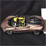 Scale Finished Model Car 1:18 Scale for Bugatti Mistral Alloy Diecast Simulation Car Model Luxury Replica Vehicle Collector Die-cast Vehicle(Metallic)