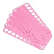 5pcs Plastic Floss Bobbins, Thread Cards Cross DIY Sewing Storage, Pink