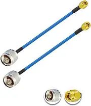 POBADY 2PCS SMA Male to N Type Male RF Coaxial Cable N Type RF Coax Pigtail Cable 6" /15CM RG402 SMA Male 50 Ohm Low Loss Extension Cable
