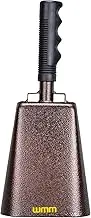10 Inch Steel Cowbell with Handle Cheering Bell for Sports Events Large Solid School Bells & Chimes Percussion Musical Instruments Call Bell Alarm(Copper)