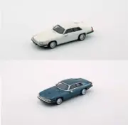 BMC 1:64 Jaguar 1984 XJS Cobalt Blue / Glacier White LHD Diecast Model Car