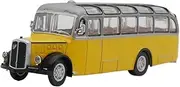 Scale Vehicle 1:72 for TSaurer L4C Swiss Coach Alloy Small Bus Vehicle Model Kit Die-Cast Toy Car Gift Metal Toy car