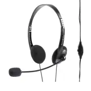 Kensington Black Over-Ear Headphones/Headset w/ Boom Mic/Volume 3.5mm Audio Jack