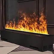 Decorative Electric Water Vapor Fireplace with Water Vapor Humidifier and 3D Atomized Flame, 3mm Ultra-Thin Panel, No Heater,Great Decoration for Home, Office, and Hotel,1500mm