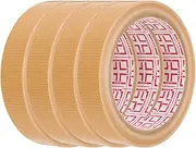 uxcell 4 Rolls Wire Harness Cloth Tape 4/5" x66ft(20mmx20m) 0.2mm Thick Fabric High Adhesive Tearable Heat Resistant Tapes for Carpet Seaming Auto Cable Fixed, Brown
