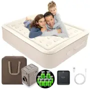 Air Mattress Cordless Inflatable Airbed Luxury Self Inflation Deflation Queen...