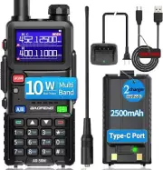 Digital Handheld Radio Scanner Fire Police VHF FM EMS Ham 2 Way Transceiver 1Pc