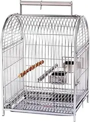 Birdcage Household Parrot Bird Cage Stainless Steel Bird Cage Tiger Skin Black Phoenix Cage Bracket with Portable Handle Parrot Bird Cage