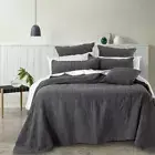 Bianca Geraldton Coal Coverlet Set Bedspread Single / Double Bed Size