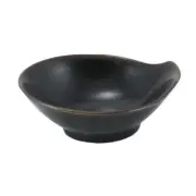 Japanese 4.75" Ceramic Tempura Tonsui Dipping Sauce Nabe Bowl Brown Yuzu Tenmoku