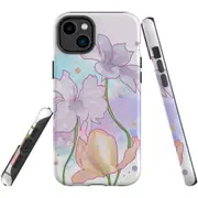 For iPhone 14 Plus Case Tough Protective Cover, Watercolour Floral