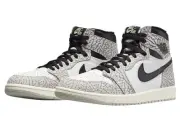 Air Jordan 1 High Elephant Grey Muslin-Black-White DZ5485-052 Men's 10