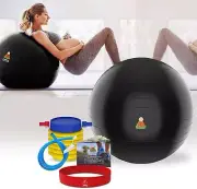 Extra Thick Anti-Burst Yoga Ball - 65cm Pilates Exercise Balance Ball with Pump