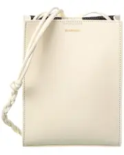 Jil Sander Tangle Small Leather Shoulder Bag NoSize White